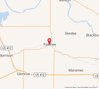 Map of Pawnee, Oklahoma