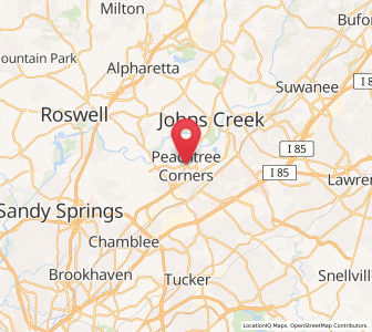 Map of Peachtree Corners, Georgia