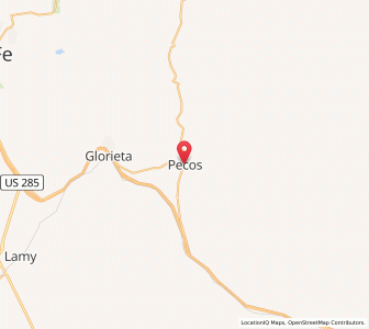 Map of Pecos, New Mexico