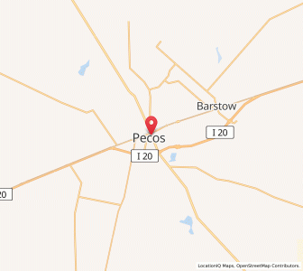 Map of Pecos, Texas