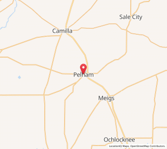 Map of Pelham, Georgia