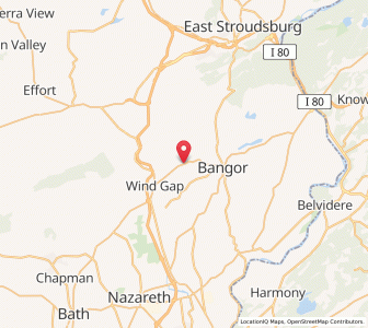 Map of Pen Argyl, Pennsylvania