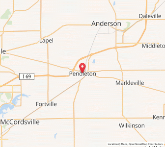 Map of Pendleton, Indiana