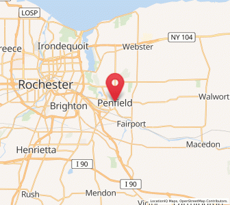 Map of Penfield, New York