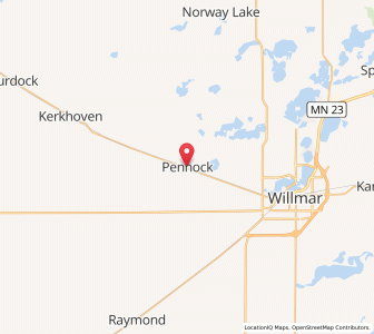 Map of Pennock, Minnesota