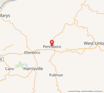 Map of Pennsboro, West Virginia