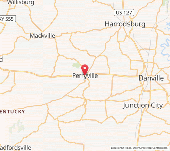 Map of Perryville, Kentucky
