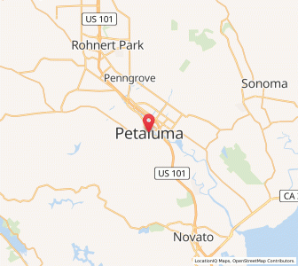 Map of Petaluma, California