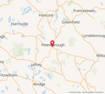 Map of Peterborough, New Hampshire