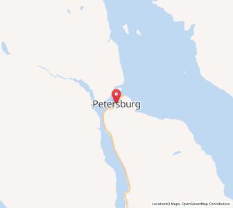 Map of Petersburg, Alaska