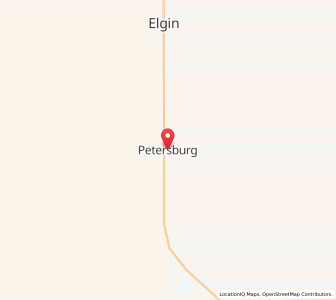 Map of Petersburg, Nebraska