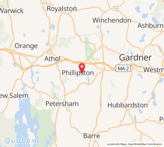 Map of Phillipston, Massachusetts