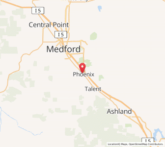 Map of Phoenix, Oregon