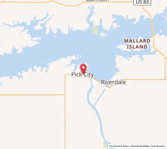 Map of Pick City, North Dakota