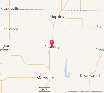 Map of Pickering, Missouri