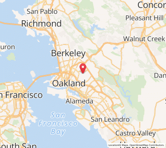 Map of Piedmont, California