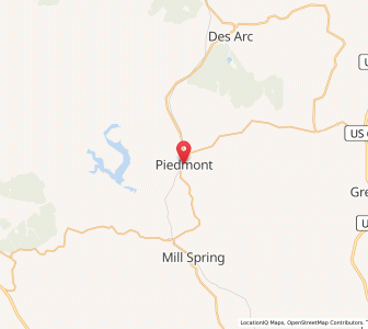 Map of Piedmont, Missouri