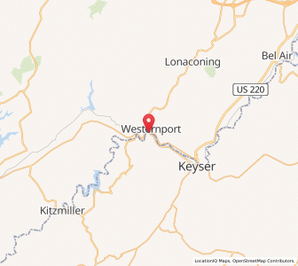 Map of Piedmont, West Virginia