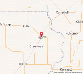 Map of Piggott, Arkansas