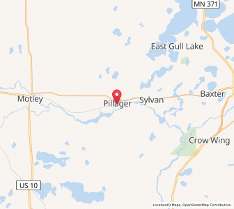 Map of Pillager, Minnesota