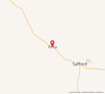 Map of Pima, Arizona