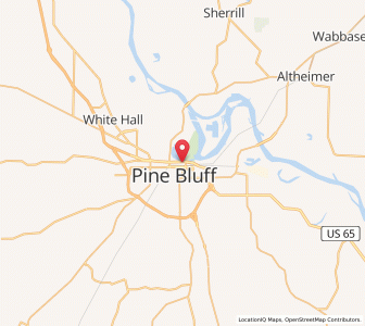 Map of Pine Bluff, Arkansas