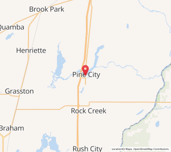 Map of Pine City, Minnesota