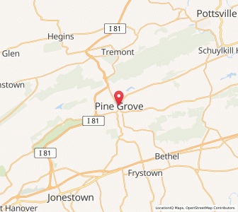 Map of Pine Grove, Pennsylvania