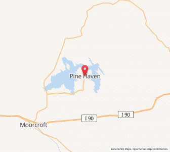 Map of Pine Haven, Wyoming