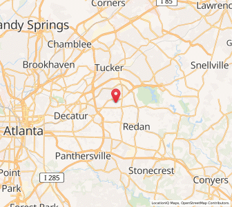 Map of Pine Lake, Georgia