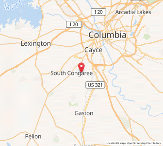 Map of Pine Ridge, South Carolina
