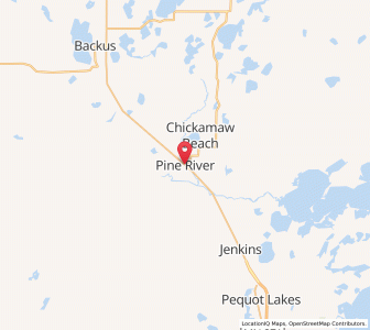 Map of Pine River, Minnesota