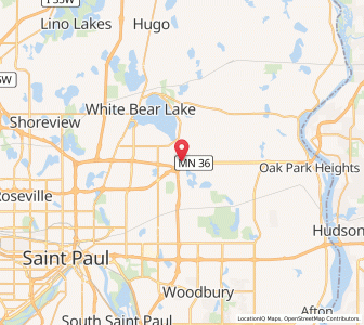 Map of Pine Springs, Minnesota