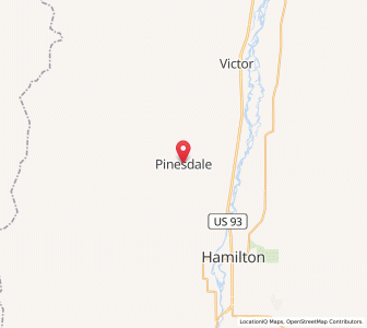 Map of Pinesdale, Montana