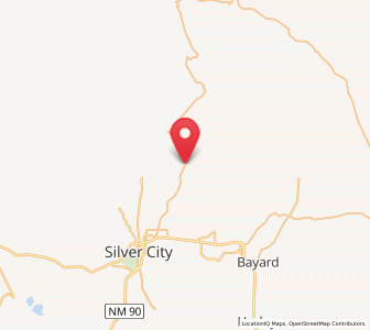 Map of Pinos Altos, New Mexico
