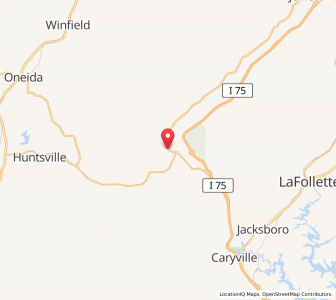 Map of Pioneer, Tennessee