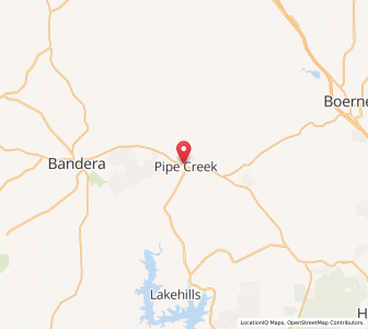 Map of Pipe Creek, Texas