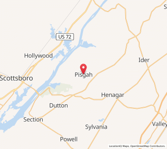 Map of Pisgah, Alabama