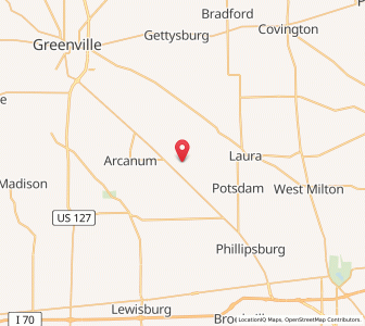 Map of Pitsburg, Ohio
