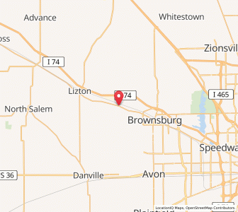 Map of Pittsboro, Indiana