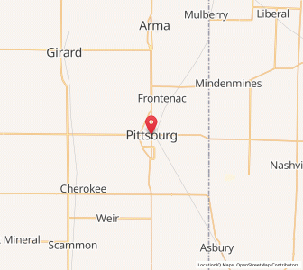 Map of Pittsburg, Kansas