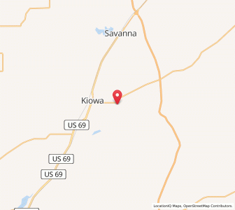 Map of Pittsburg, Oklahoma