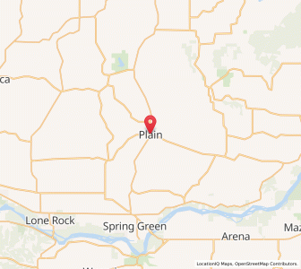 Map of Plain, Wisconsin