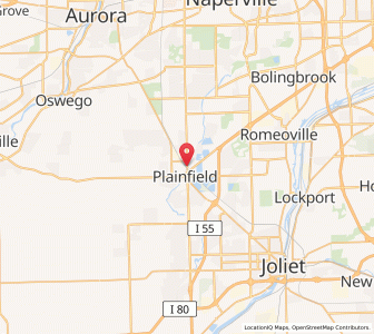 Map of Plainfield, Illinois