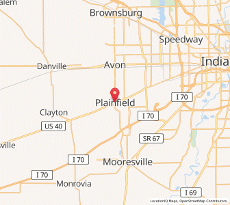 Map of Plainfield, Indiana