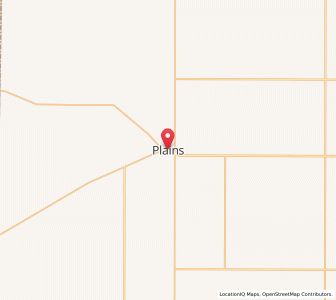 Map of Plains, Texas
