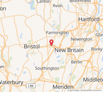 Map of Plainville, Connecticut