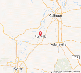 Map of Plainville, Georgia