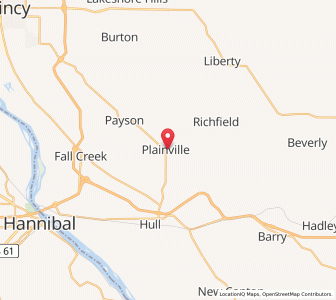 Map of Plainville, Illinois