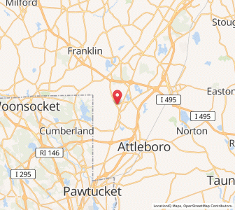 Map of Plainville, Massachusetts